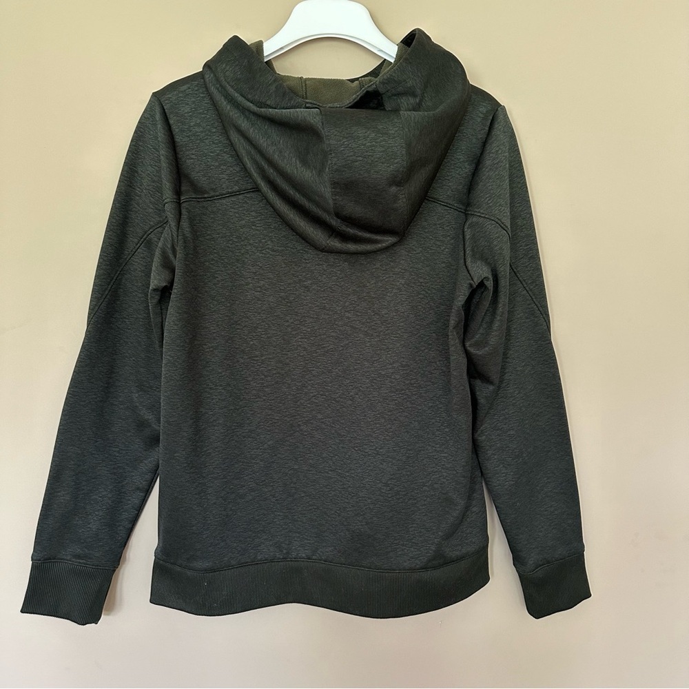Under Armour Men M Hoodie Dark Hunter Green quilted Grey X Active Athleisure - Picture 4 of 4
